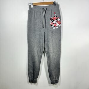 Disney Mickey & Friends Sweatpants Womens S Grey Winter Drawstring